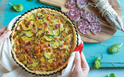 Quiche alle zucchine, provola e Salame Felino IGP